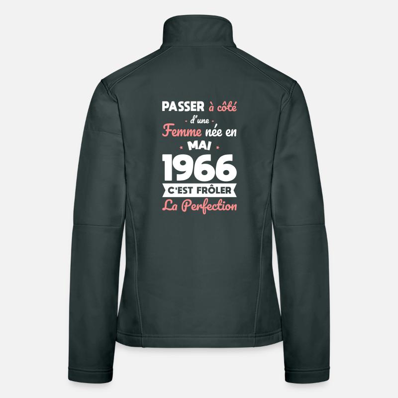 Anniversaire 60 ans - Née en Mai 1966 Veste en tissu softshell Femme