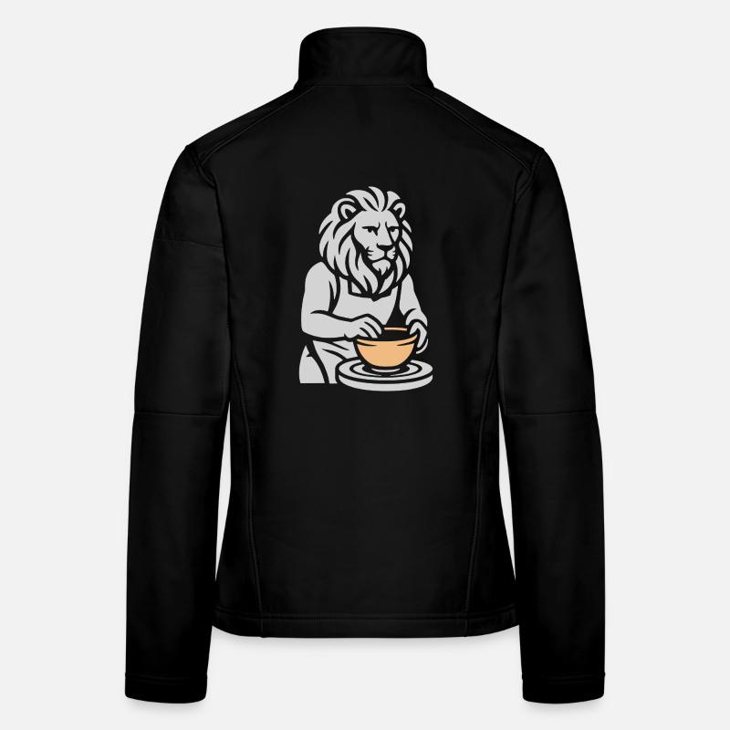 Silberner Geist: Der Meisterkeramikerlöwe Frauen Softshelljacke