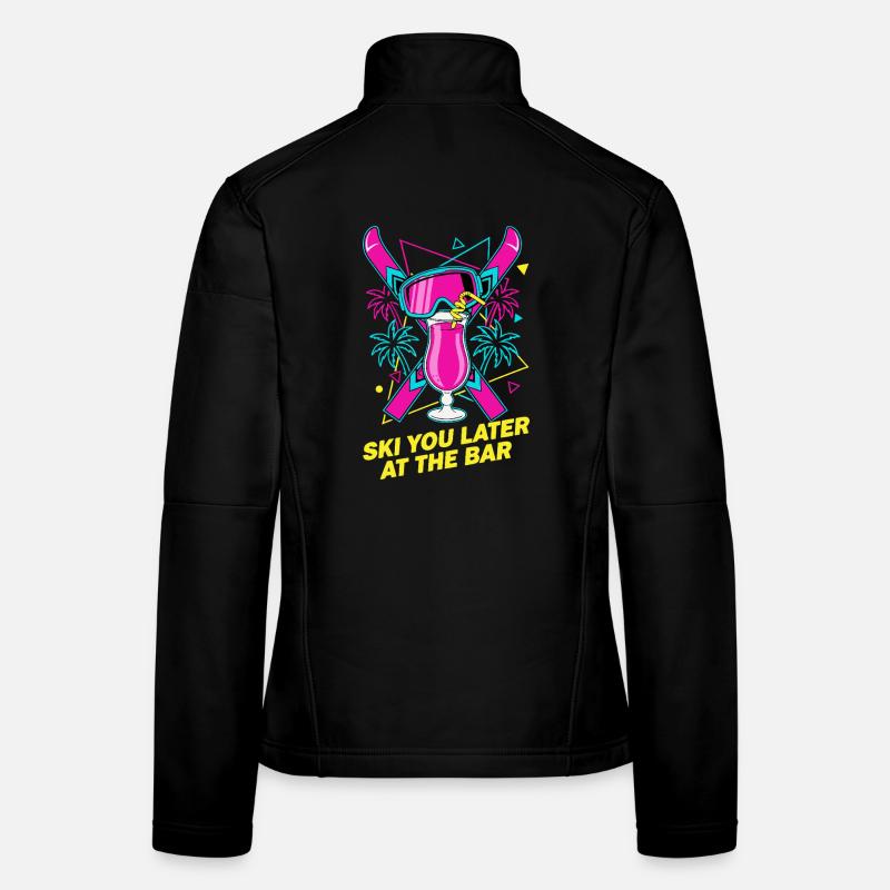 Ski You Later At The Bar - Women's Softshell Jacket - black