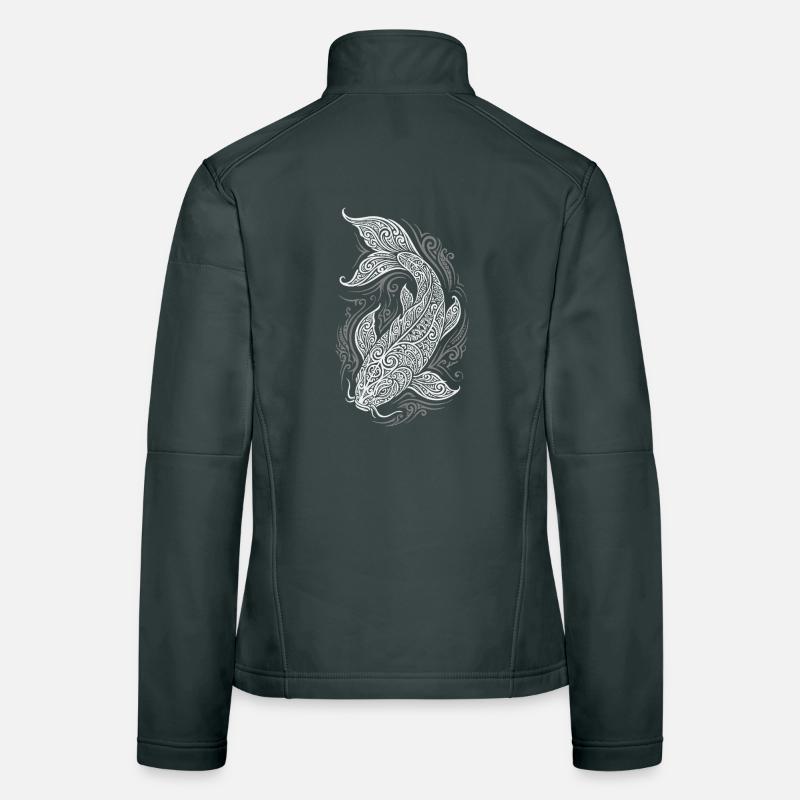 Ornament Koi Fish Women's Softshell Jacket
