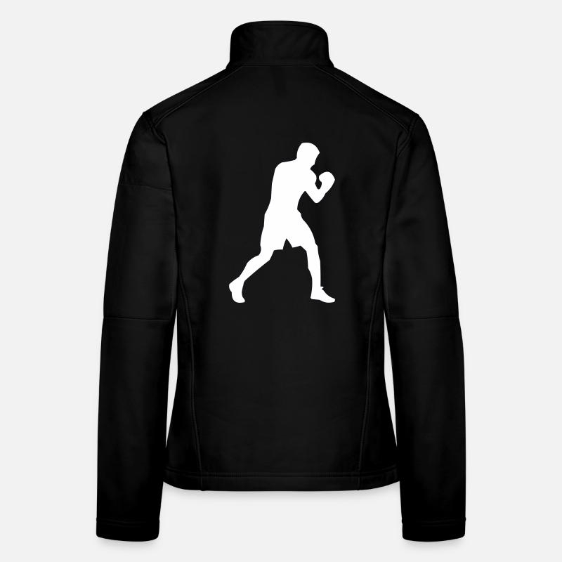 Boxer-Silhouette in Bewegung Frauen Softshelljacke
