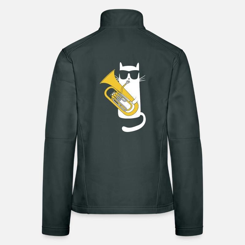 Cor baryton - Chat cool avec des lunettes de soleil Veste en tissu softshell Femme