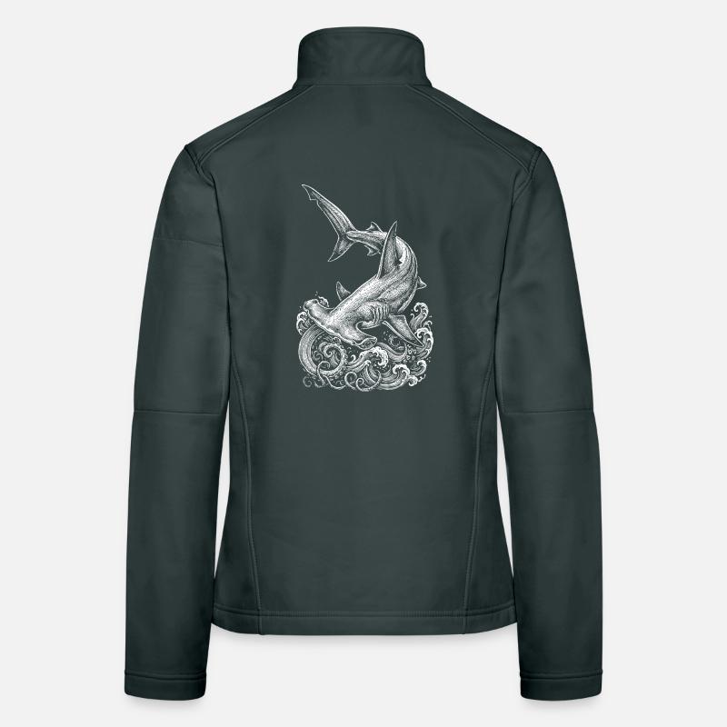 Hammerhai-Design Frauen Softshelljacke