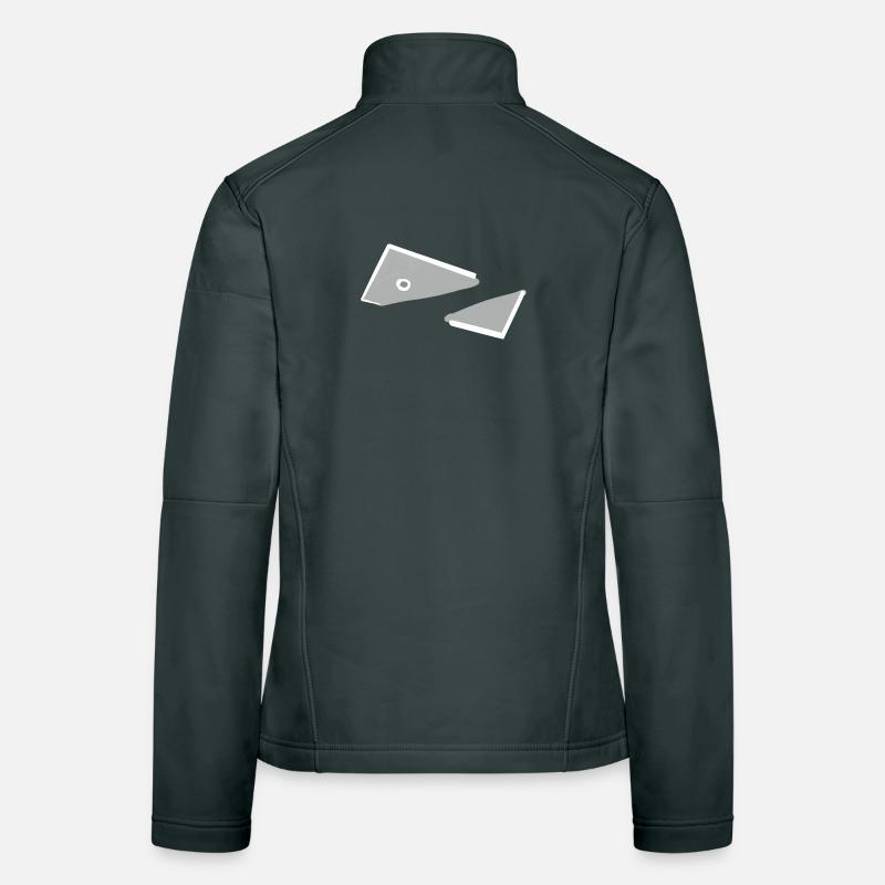 Abstract Fish Monochrome Triangles  Women's Softshell Jacket