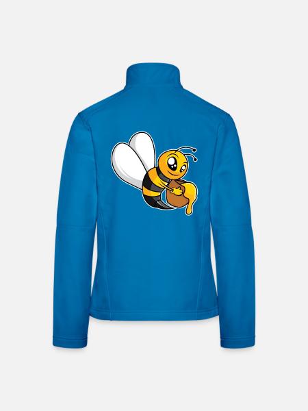 Fleißige Honigbiene - Frauen Softshelljacke - Schwarz - Hinten