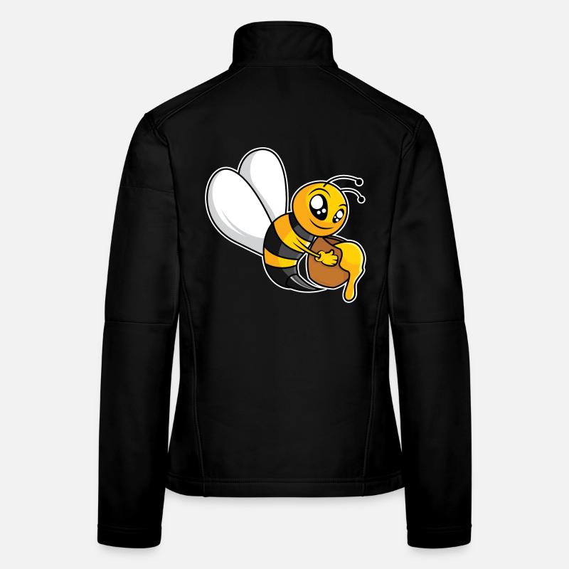 Fleißige Honigbiene - Frauen Softshelljacke - Schwarz