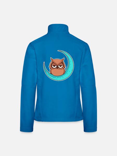 Hibou Hibou Lune - design - Veste en tissu softshell Femme - noir - Dos