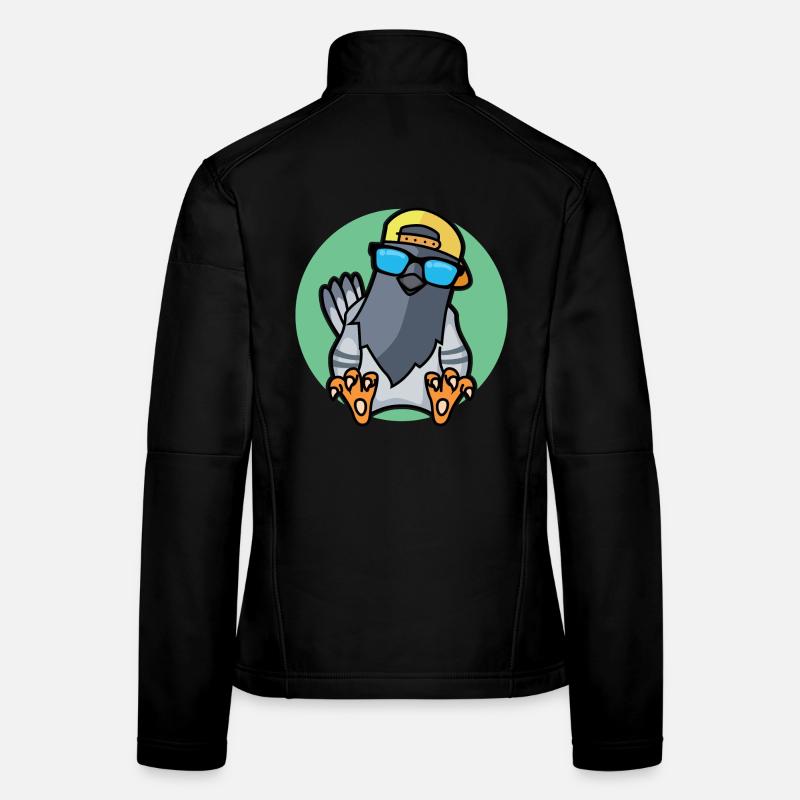 Cooles Täubchen - Frauen Softshelljacke - Schwarz