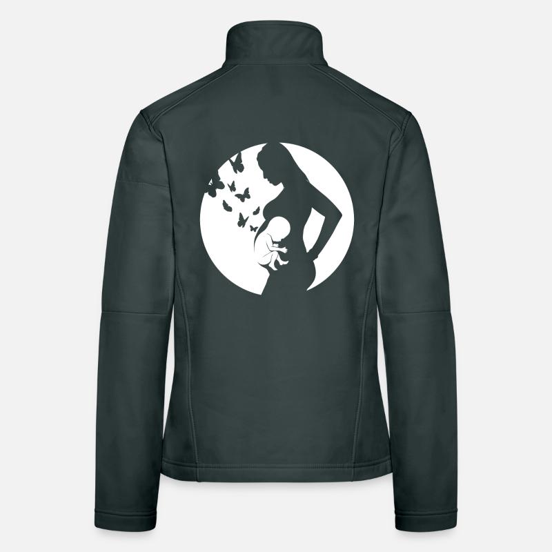 Mutter - Baby - Schwangerschaft Frauen Softshelljacke