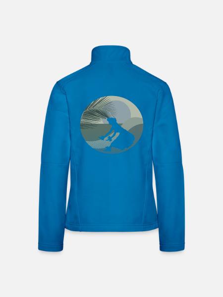Hawaii Girl - Frauen Softshelljacke - Schwarz - Hinten