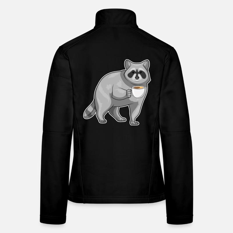Café raton laveur - Veste en tissu softshell Femme - noir