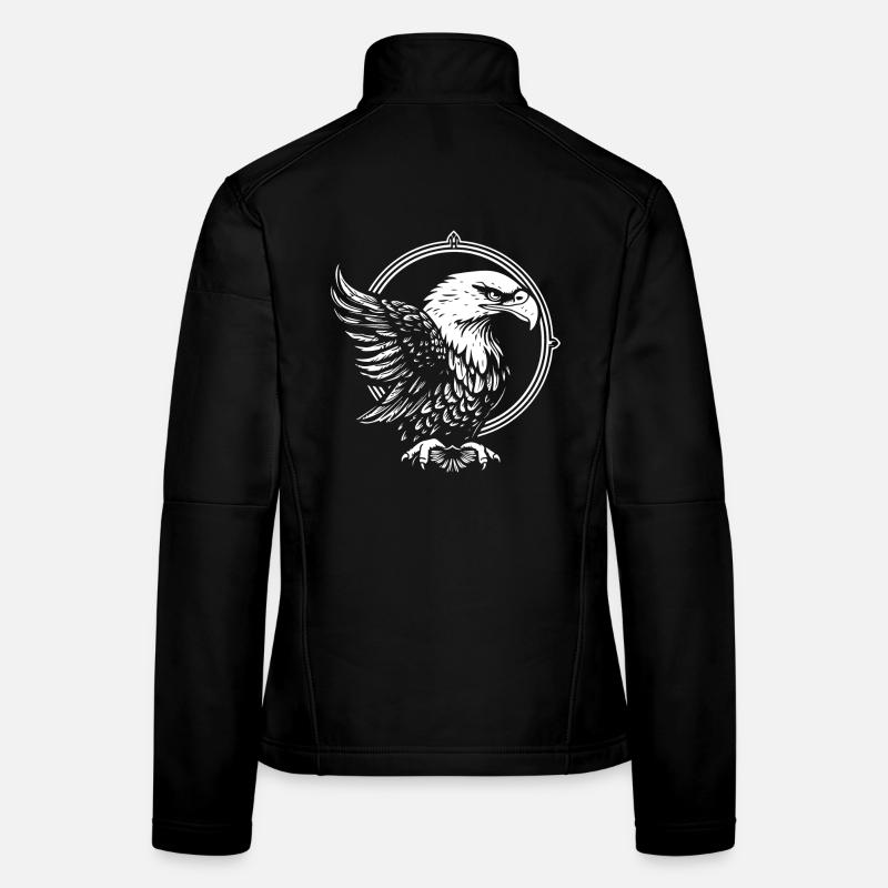Eagle in a circle - Women's Softshell Jacket - black