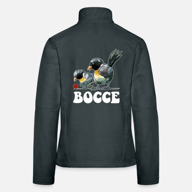 Boccespieler Spruch Ball Vogel mit Jack Bocci Frauen Softshelljacke