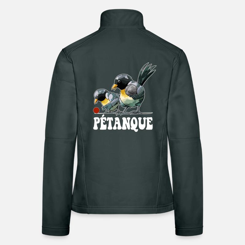 Petanque player Boule bird balls for boules Women's Softshell Jacket