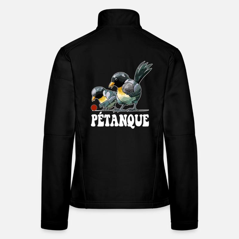 Boules de boules de boules pour pétanque Veste en tissu softshell Femme