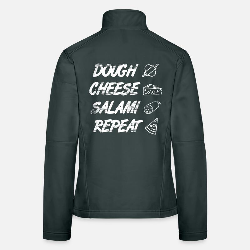 Pâte Fromage Salami Répéter Veste en tissu softshell Femme