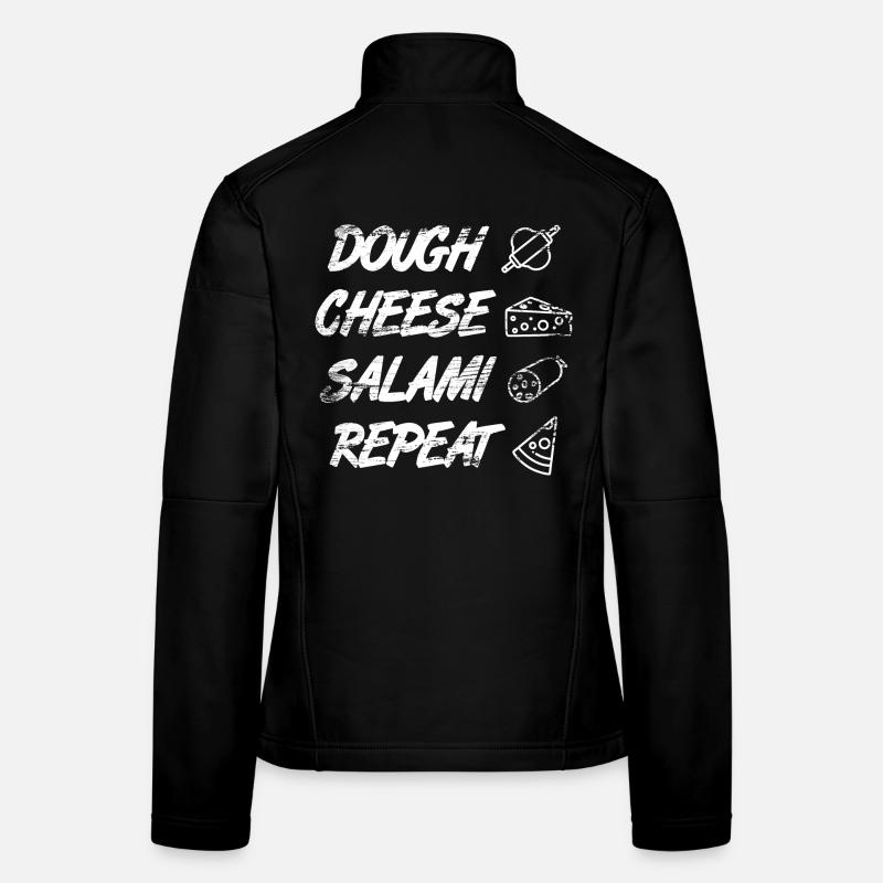 Pâte Fromage Salami Répéter Veste en tissu softshell Femme
