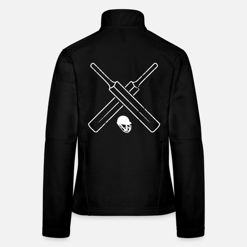 Cricket Schläger und Ball Frauen Softshelljacke