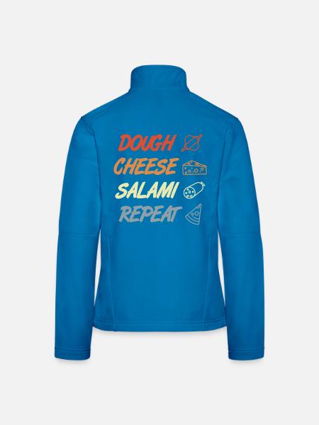Lustiger Pizza Spruch - Frauen Softshelljacke - Schwarz - Hinten