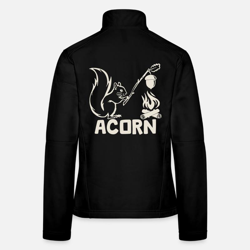 Acorn - Hungriges Eichhörnchen [Weiß] Frauen Softshelljacke