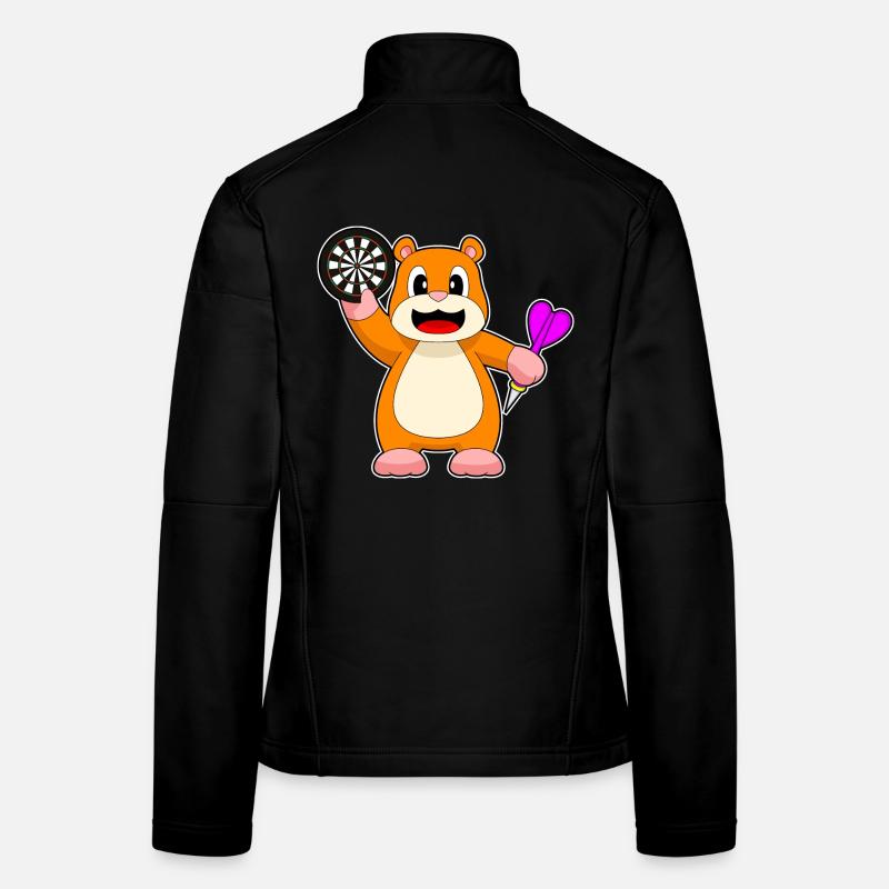 Cible de fléchettes de hamster Veste en tissu softshell Femme