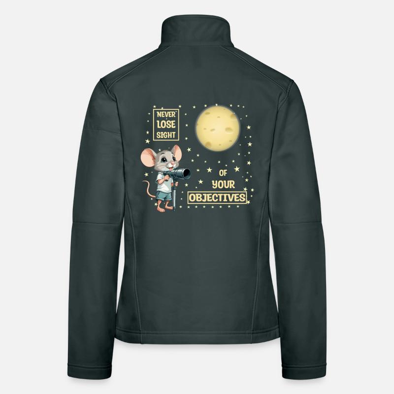 Lune de la souris et du fromage Veste en tissu softshell Femme
