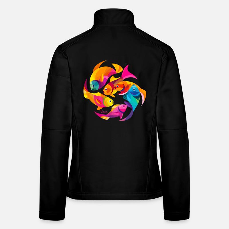 Couleurs tropicales Veste en tissu softshell Femme