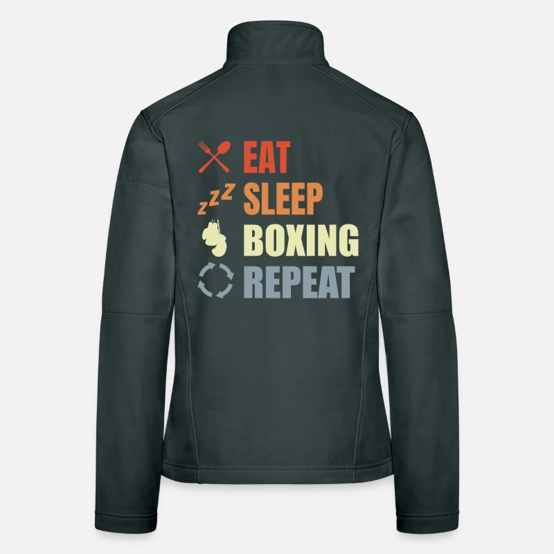 Manger dormir Boxe Répéter Veste en tissu softshell Femme