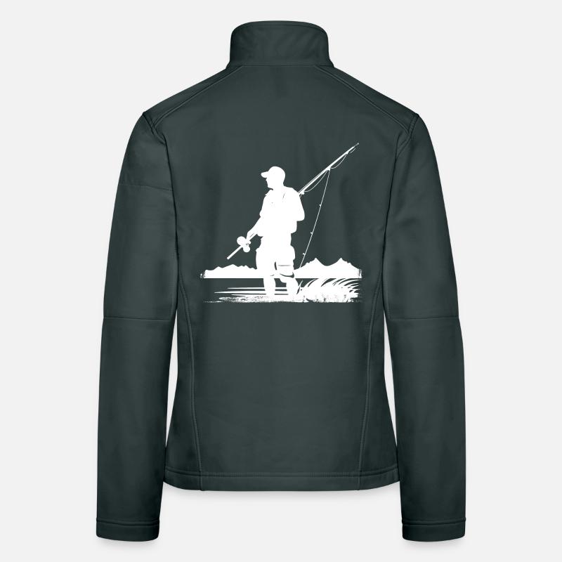Fishing Drawing Women's Softshell Jacket