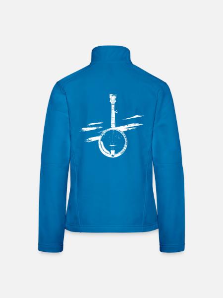 Banjo Sketch - Women's Softshell Jacket - black - Back