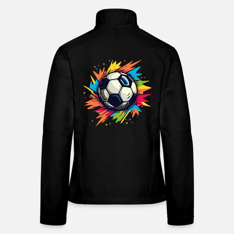 Fußball Graffiti Frauen Softshelljacke