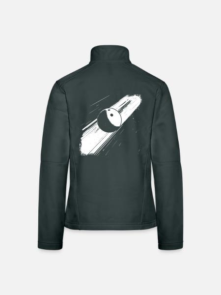 Boule de bowling - Veste en tissu softshell Femme - noir - Dos