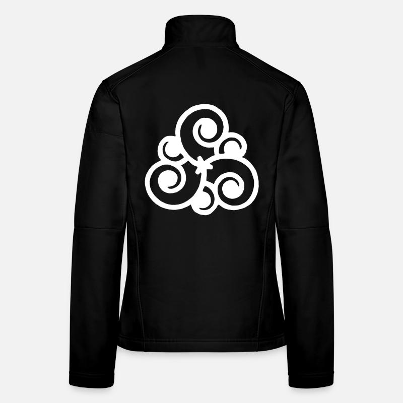 Fleur blanche et nature Veste en tissu softshell Femme