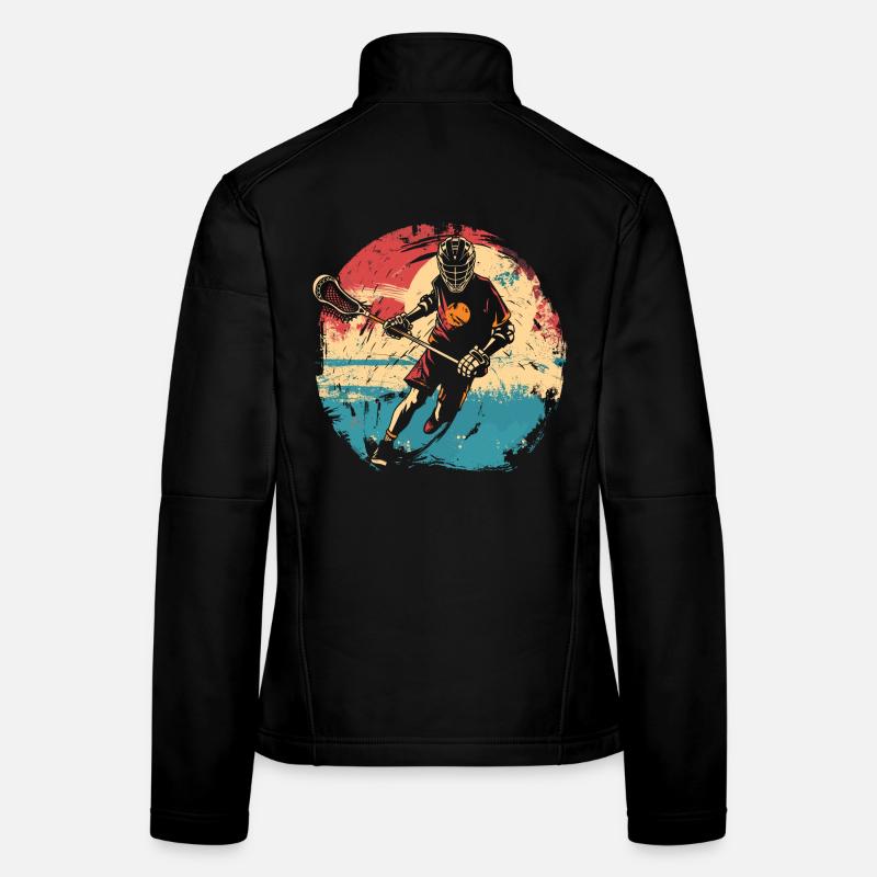 Lacrossespieler 80er Jahre Frauen Softshelljacke