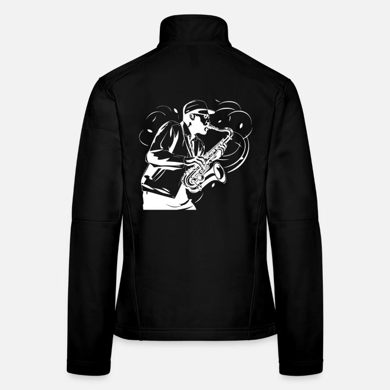Saxophonist Sketch Women's Softshell Jacket