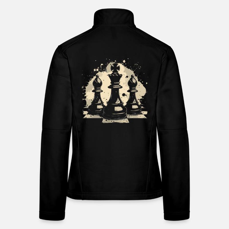 Graffiti d’échecs Veste en tissu softshell Femme