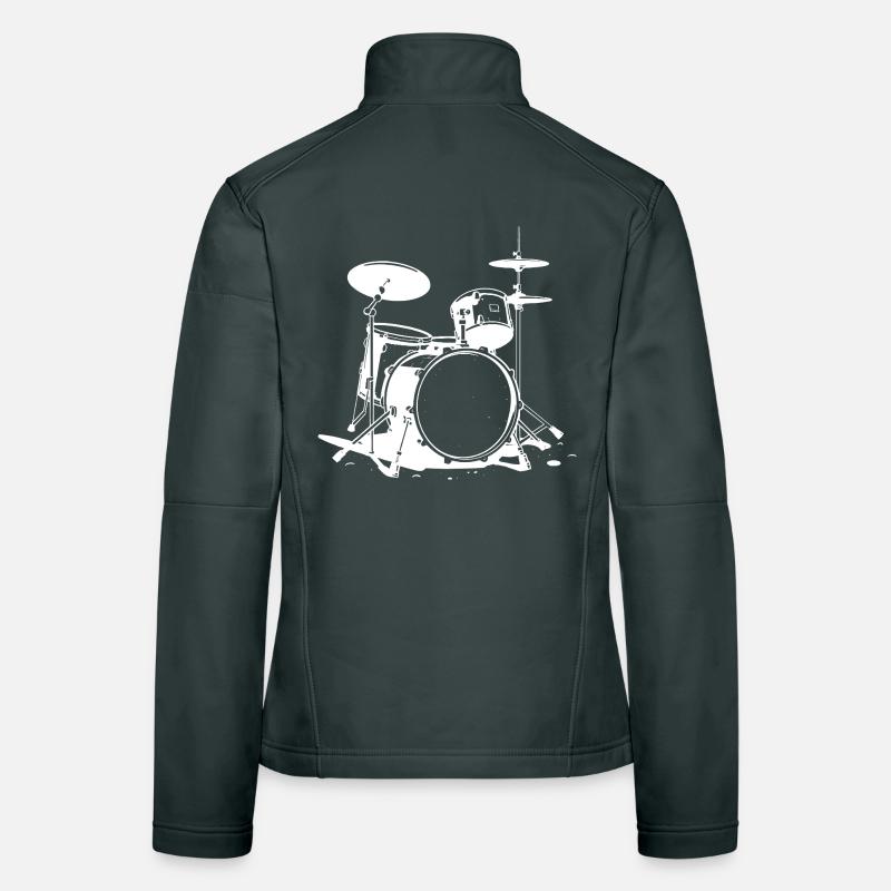 Drumset Zeichnung Frauen Softshelljacke