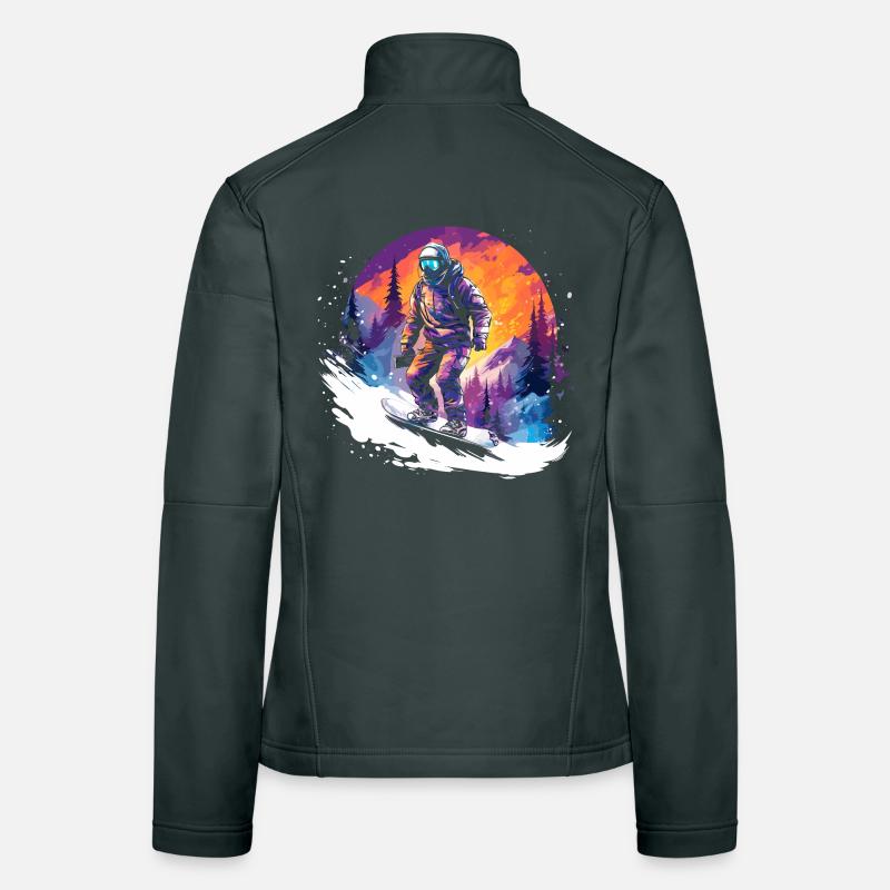 Snowboarding 80s Women's Softshell Jacket