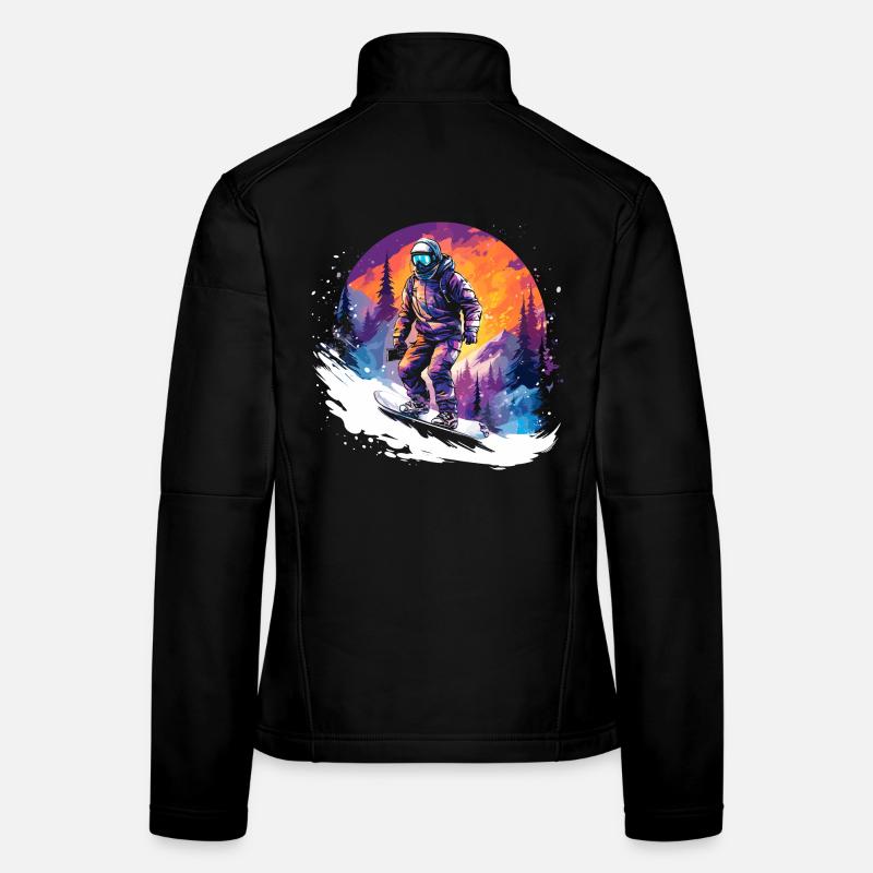 Snowboarding 80er Jahre Frauen Softshelljacke