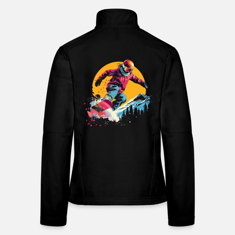 Snowboarder Synthwave Veste en tissu softshell Femme