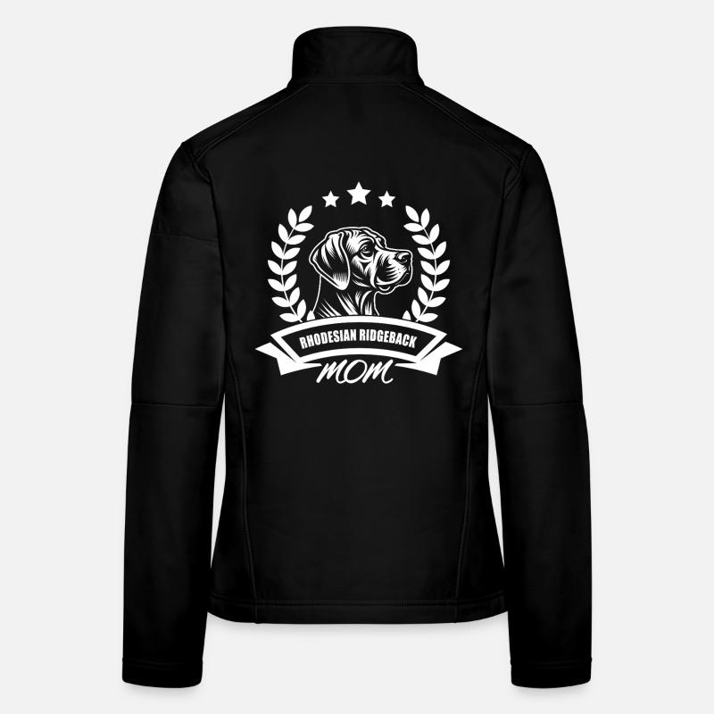 "Rhodesian Ridgeback Mom" Banner und Ährenkranz Frauen Softshelljacke