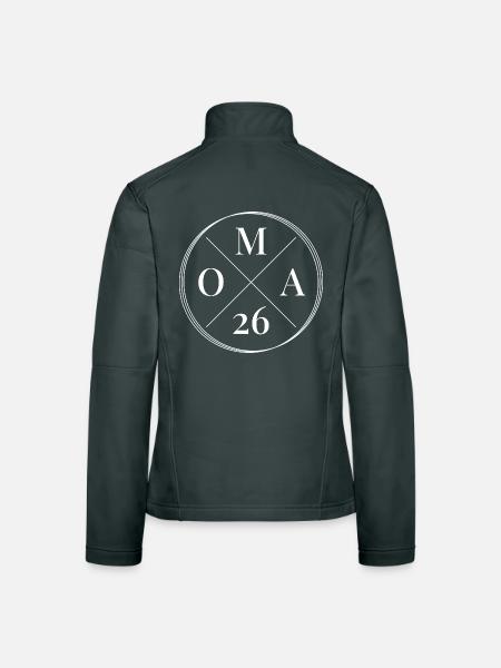 Oma 2026 - Frauen Softshelljacke - Schwarz - Hinten