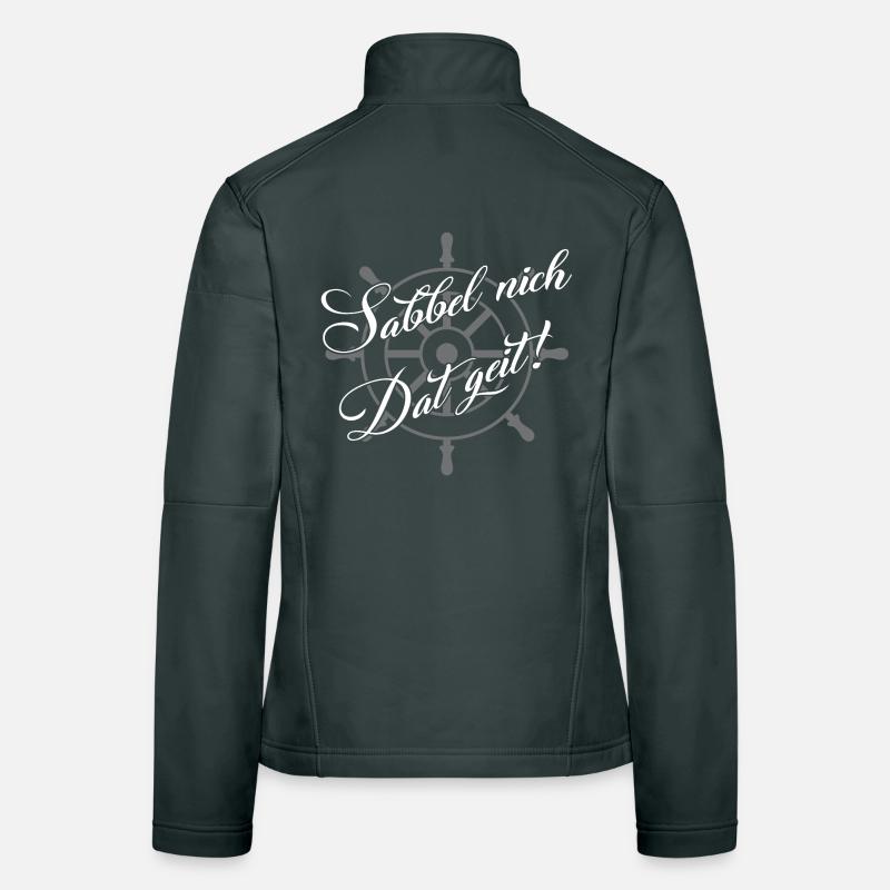 Ne bave pas, conception de dialecte amusante Veste en tissu softshell Femme