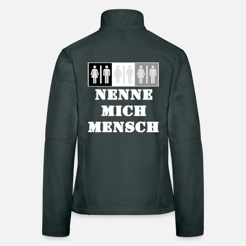 Nenne Mich Mensch Grenzzeichen Frauen Softshelljacke