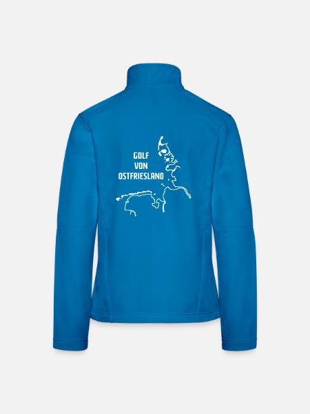 Golf von Ostfriesland - Nordsee Humor - Frauen Softshelljacke - Schwarz - Hinten