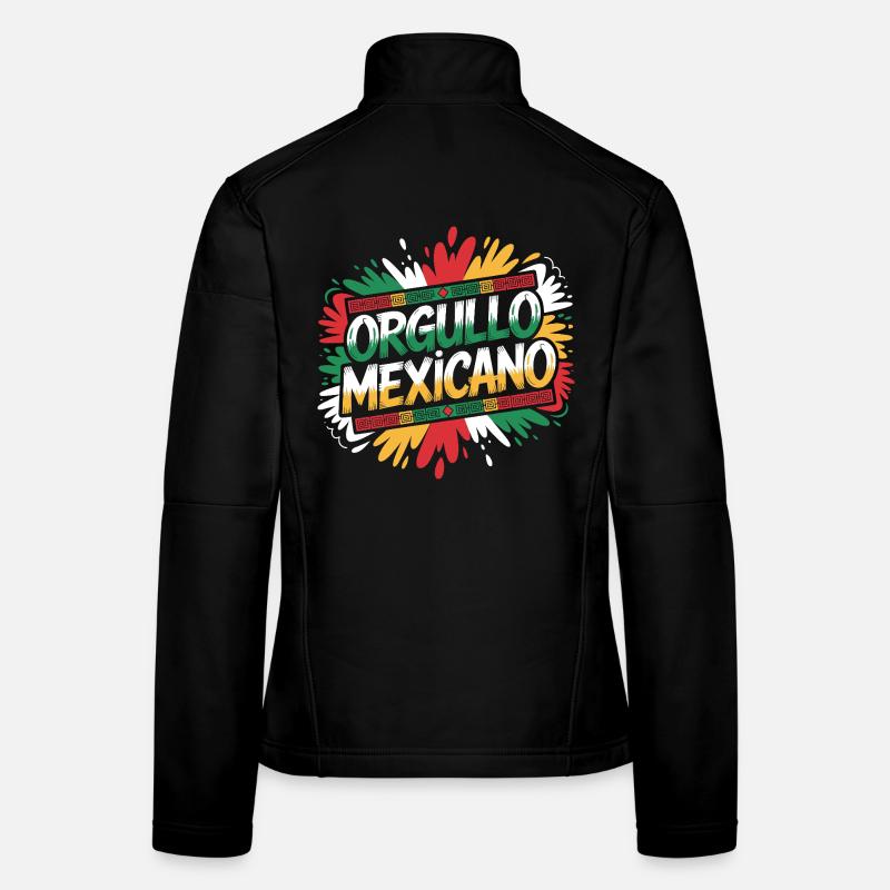 Orgullo Mexicano Mexiko Mexikanische Flagge Frauen Softshelljacke