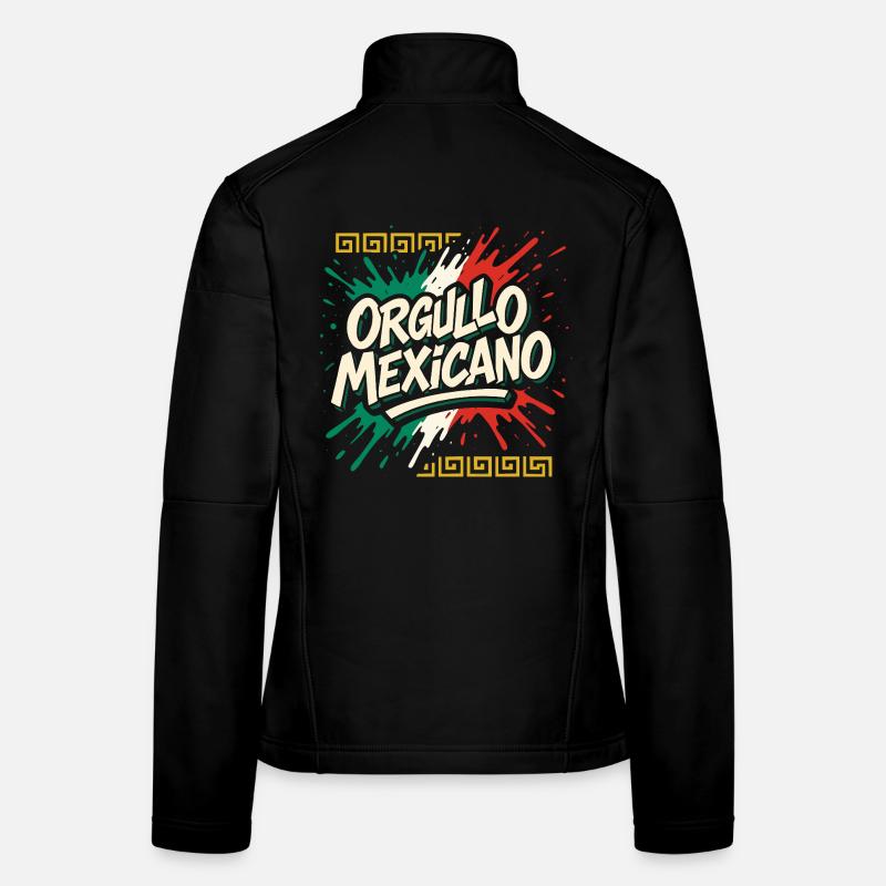 Orgullo Mexicano Mexiko Mexikanische Flagge Frauen Softshelljacke