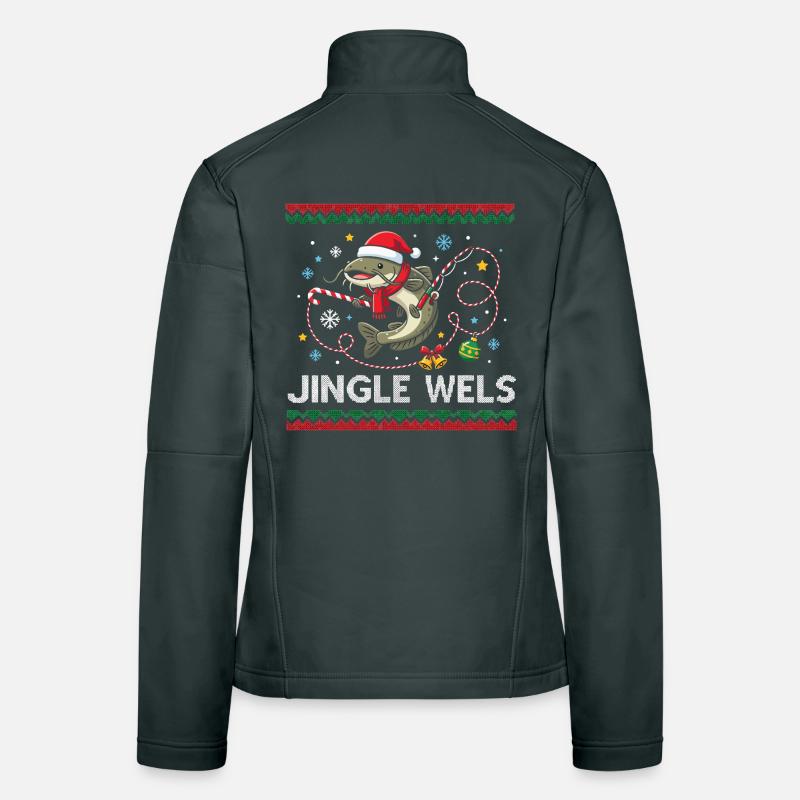 Petri Heil ! Poisson-chat mignon pêcheur de Noël Veste en tissu softshell Femme