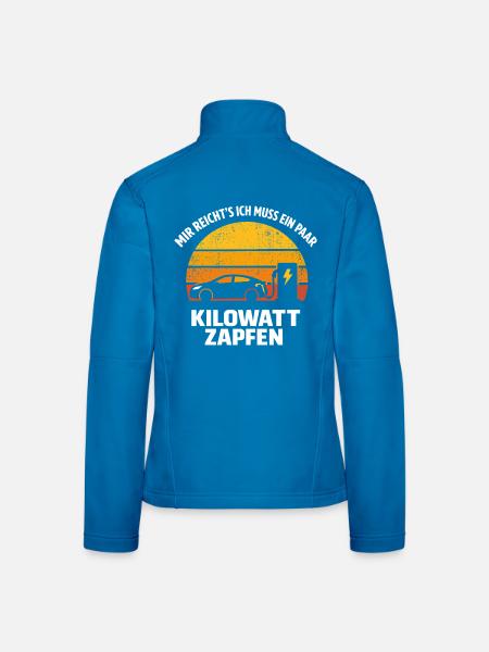 I've had enough: tapping kilowatts – e-car - Women's Softshell Jacket - black - Back