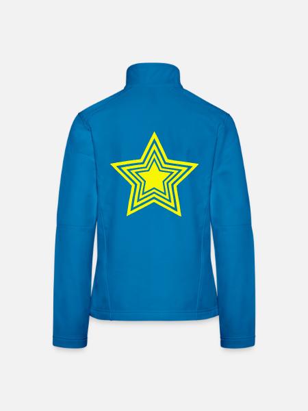 Infinite Yellow Star - Women's Softshell Jacket - black - Back